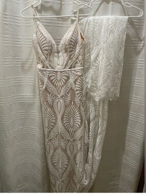 RISH Bridal Pandora wedding dress bohemian dress v-neck open back lace